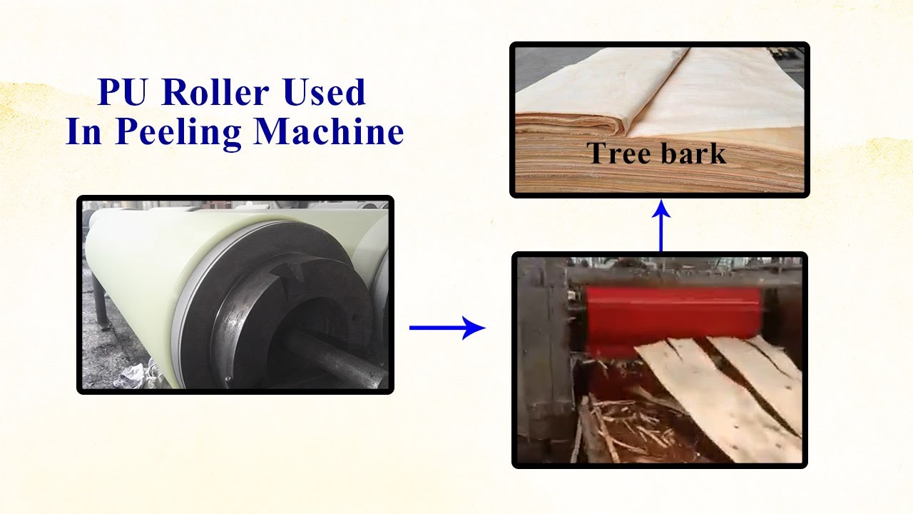 Polyurethane Elastomer PU Roller Used In Peeling Machine In Plywood