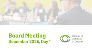 December 2025 Board Meeting - Day 1