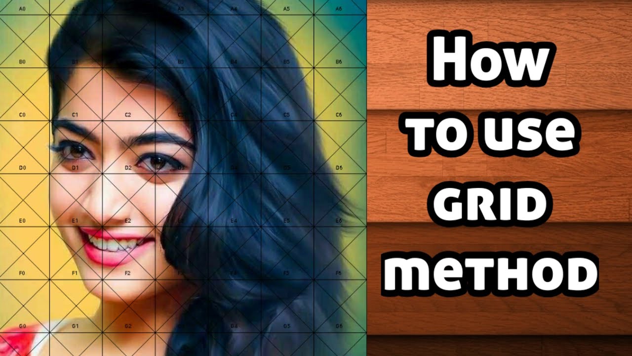How to use grid method , outline drawing kaise kare , outline drawing ...