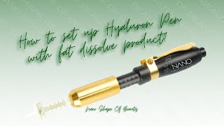 How to set up hyaluron pen with fat dissolve product