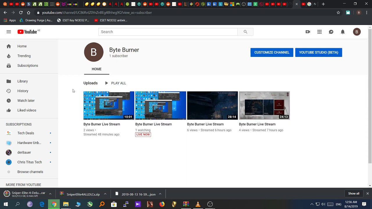 Byte Burner Live Stream - YouTube