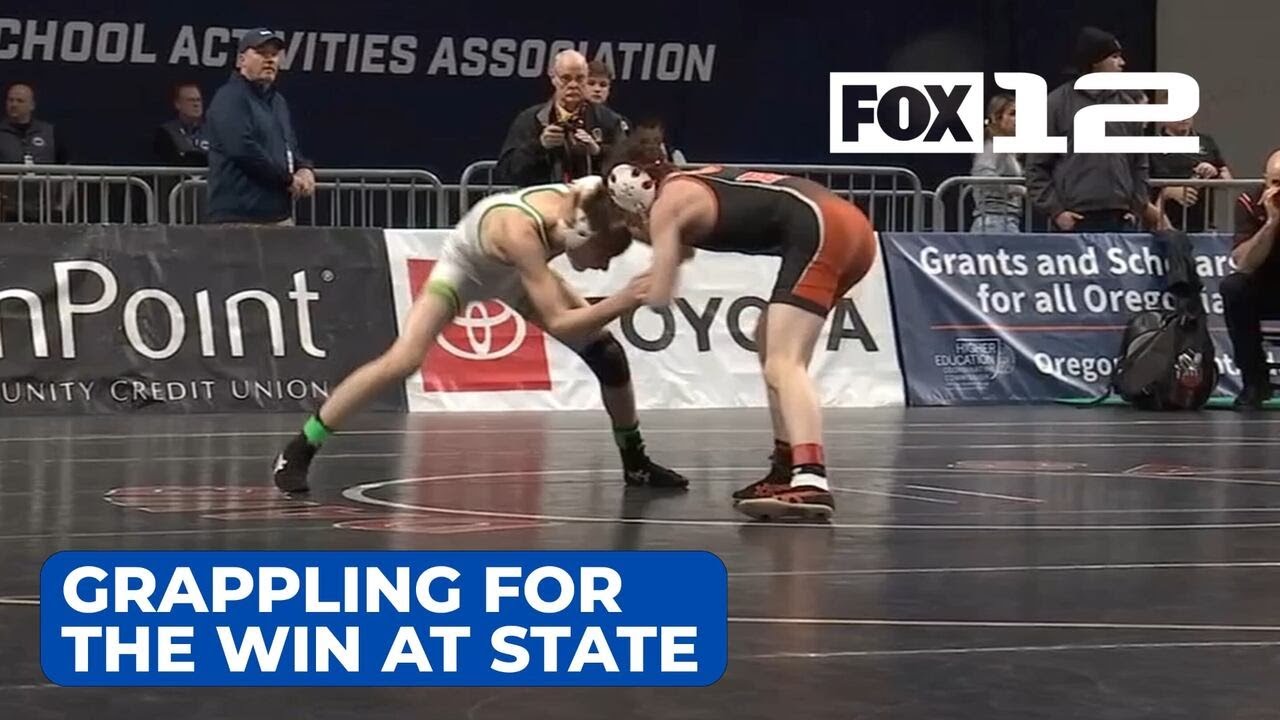 Oregon high school wrestlers grapple for the win at OSAA state finals