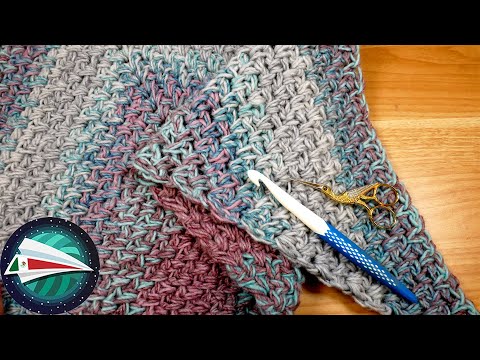 Crochet | Triangular shawl with an XXL ball of yarn | Crochet idea | Learn to crochet