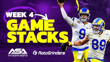 NFL DFS GPP STACKS DRAFTKINGS WEEK 4: ADVANCED SPORTS ANALYTICS - ROTOGRINDERS