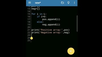 #Separate #positive and #negative #elements of a #list by #Python