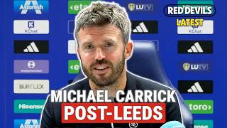 Michael Carrick on form, Fernandes and Mbeumo | Leeds United 1-1 Manchester United | Premier League