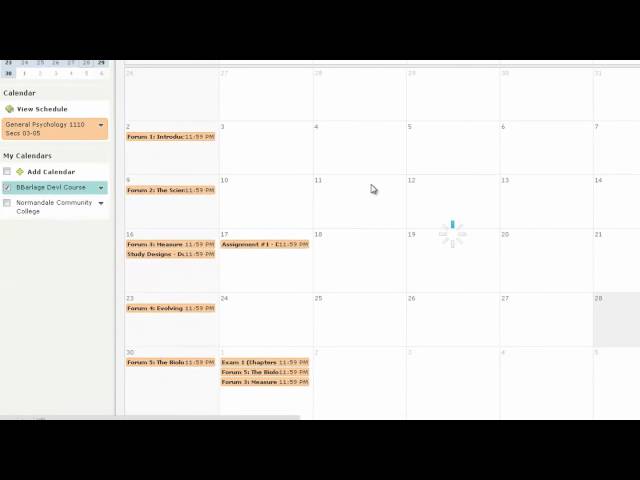 How Students Use the Calendar Tool in D2L (Normandale Community College) -  YouTube