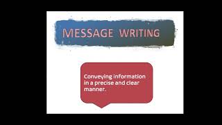 Message Writing in English, Explanation , Format and Examples