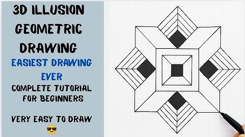 3D Optical Illusion Drawing on Graph Paper | Easy Geometric Art for Beginners