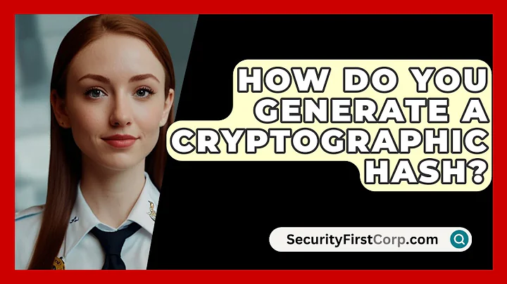 How Do You Generate A Cryptographic Hash? - SecurityFirstCorp.com