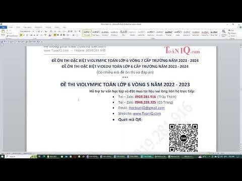 Đề Thi Violympic Toán Lớp 6 Năm 2022-2023 - Youtube