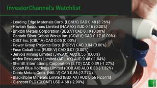 Investorchannels Cobalt Watchlist Update For Monday, December, 20, 2021, 1600 Est