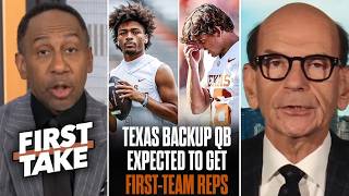 Details FIRST TAKE | Texas sends a WARNING to Arch Manning with KJ Lacey Jr. getting more reps - Stephen A. News