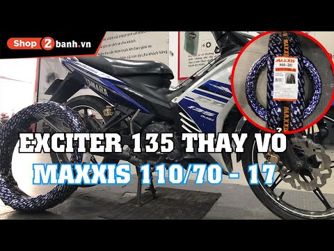 Video Exciter 135 thay vỏ Maxxis 110/70-17 tại Shop2banh - youtube