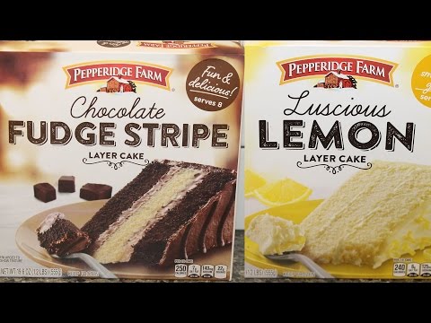 Pepperidge Farm: Chocolate Fudge Stripe & Luscious Lemon Layer Cake Review