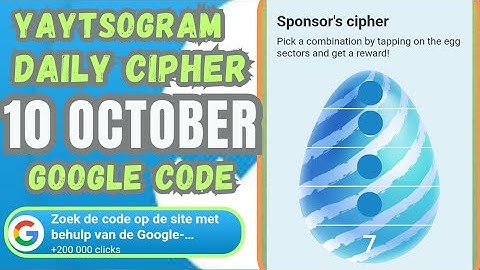 YAYTSOGRAM Daily Cipher Code 10 October|  yaytsogram combo code #yaytsogram
