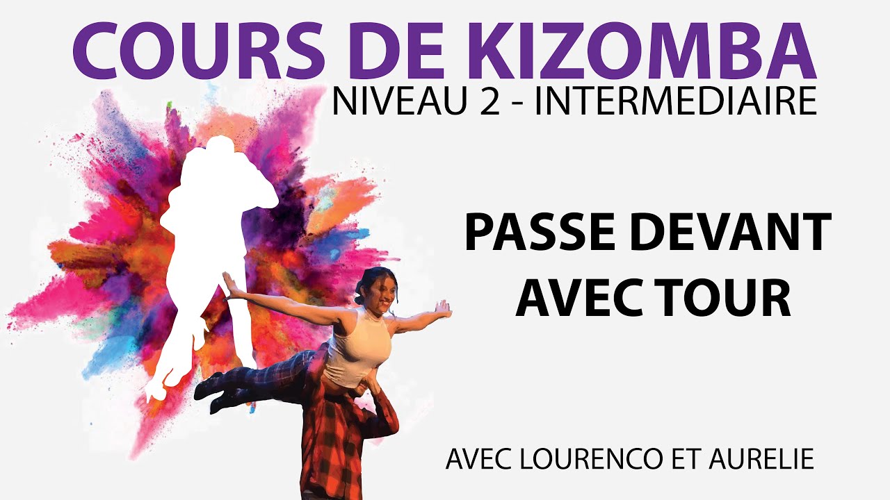 COURS DE KIZOMBA Vidéo 56 sur 64 - ⭐️⭐️⭐️⭐️⭐️ - PASSE DEVANT AVEC TOUR