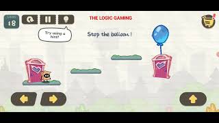 Brain Riddle Tricky Box Level 18 Stop the balloon ! Walkthrough Solution 