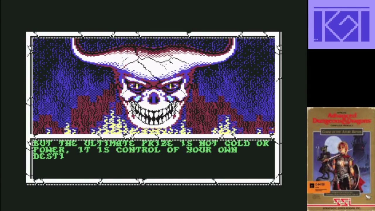 c64 - all dungeons and dragons (dnd) games demo mode