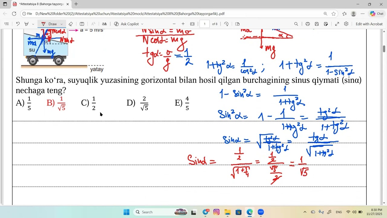 Attestatsiya 8 (Bahorga tayyorgarlik)