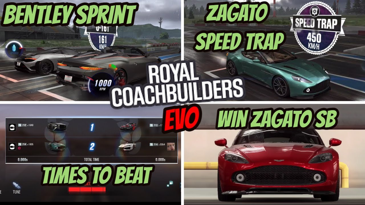 CSR 2 | Royal Coachbuilders Evo | Times to Beat, Sprint, Speed Trap & Regular Tunes & Setups