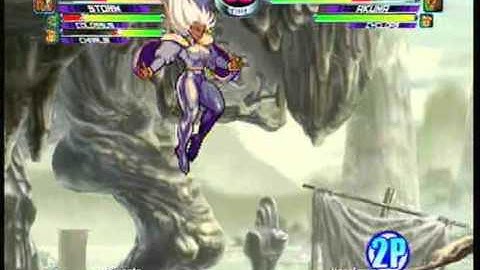 MvC2 Online (360): Brett (Cha/Storm/Col) vs Falcon Pierce (Sak/Aku/Cyke) 5 .:8.10.10:.