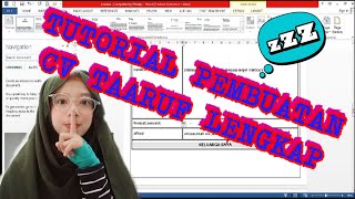 Tutorial Lengkap Membuat CV/Biodata TAARUF