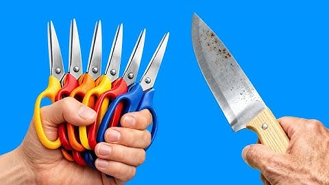 Easy Trick to Sharpen Scissors & Knives Razor-Sharp in 1 Minute! Genius Trick 😱