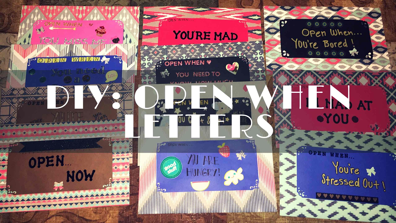DIY OPEN WHEN LETTERS FOR BOYFRIEND BESTFRIEND & FAMILY DIY OPEN WHEN LETTERS FOR BOYFRIEND BESTFRIEND & FAMILY