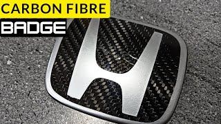 How to Make Carbon Fibre Badge / Emblem. Including Mould.  HONDA
