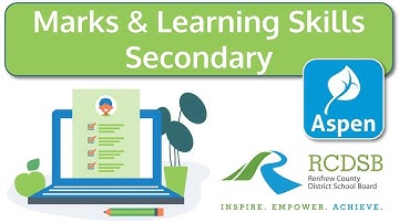 Aspen Report Card Insert Marks & Learning Skills—Secondary