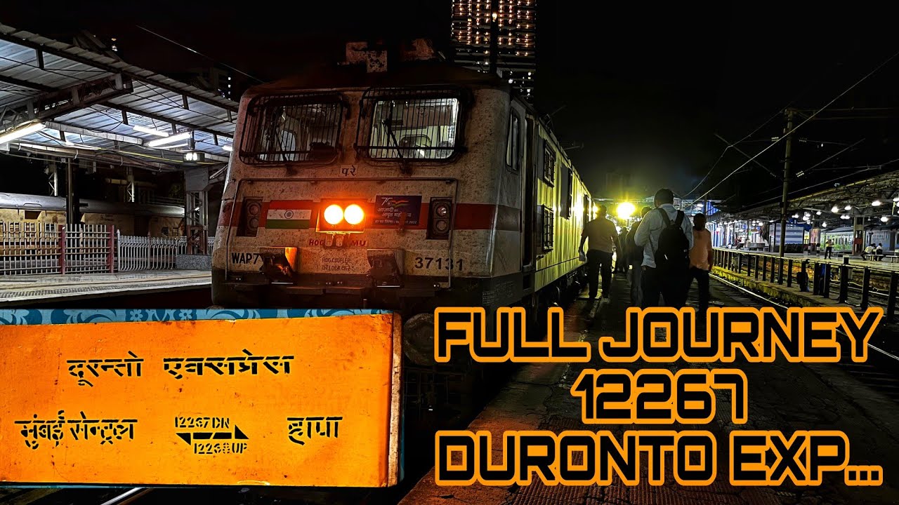 [Full Journey] 12267 Dn Hapa Duronto Express !!! Mumbai to Ahmedabad At