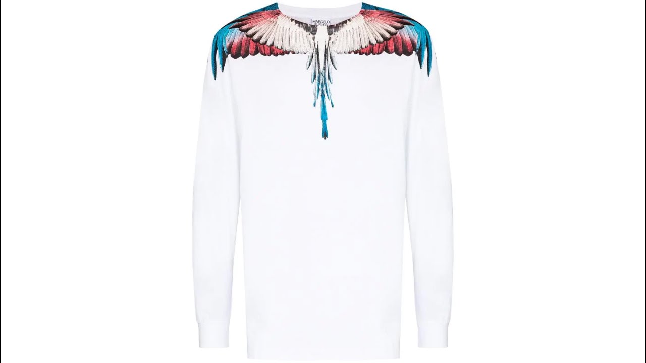 Marcelo Burlon County of Milan Wings print long-sleeve T-shirt