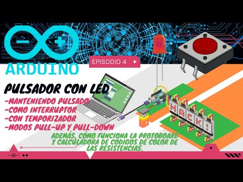 Esquema y código de pulsador con LED Arduino - ¿Qué es pull-up y pull down?