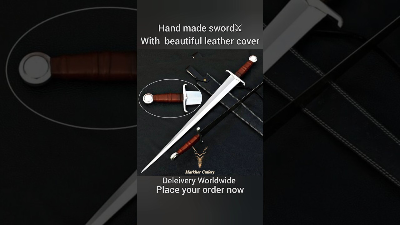 Handmade sword with leather cover