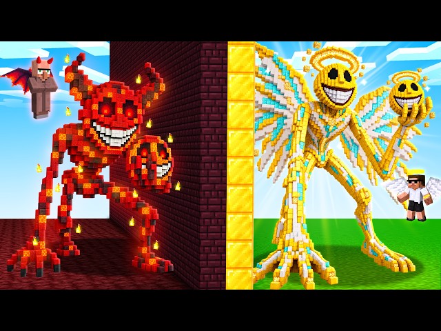 Angle vs Demon Build Battle in Minecraft..