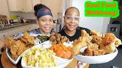 ROSCOES FRIED CHICKEN SOUL FOOD ( WHO CAN EAT MORE CHALLENGE) MUKBANG!