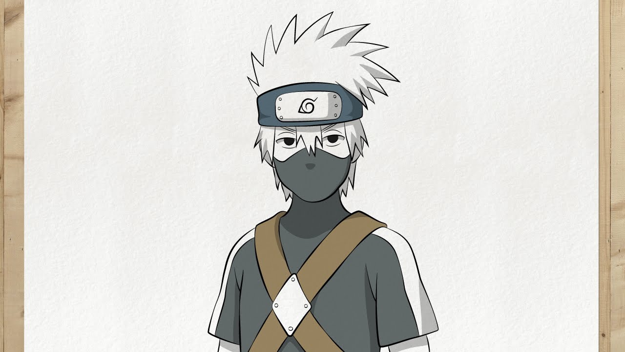 pt 1 do desenho do Kakashi kid #ashashtasgs #naruto #kakashi #fy