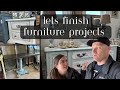How to refinish high end thrifted furniture &amp; staging in our shop - day in the life of a shop owner