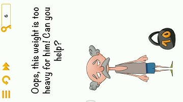 Tricky Bricky Level 46 || Oops, This Weight Is Too Heavy For Him, can you Help.