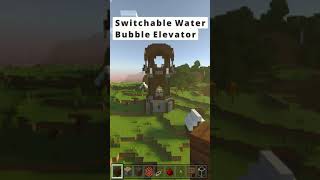 Switchable Minecraft Water Elevator (Block Swapper/Bubble Column) #shorts
