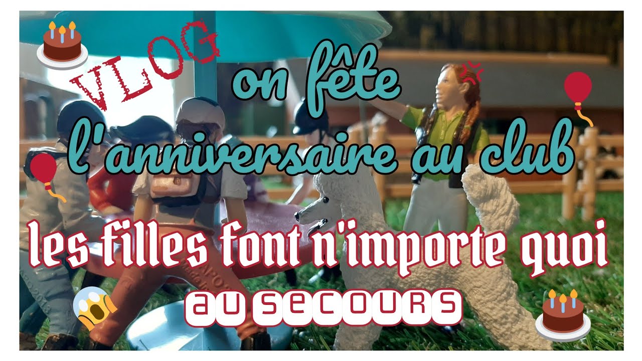 vlog schleich - on fête un anniversaire surprise au club -