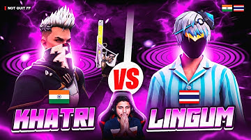 KHATRI FF🇮🇳 VS LINGUM🇹🇭 | 1VS1 FIGHT👊 | PC VS PC🖥️ |