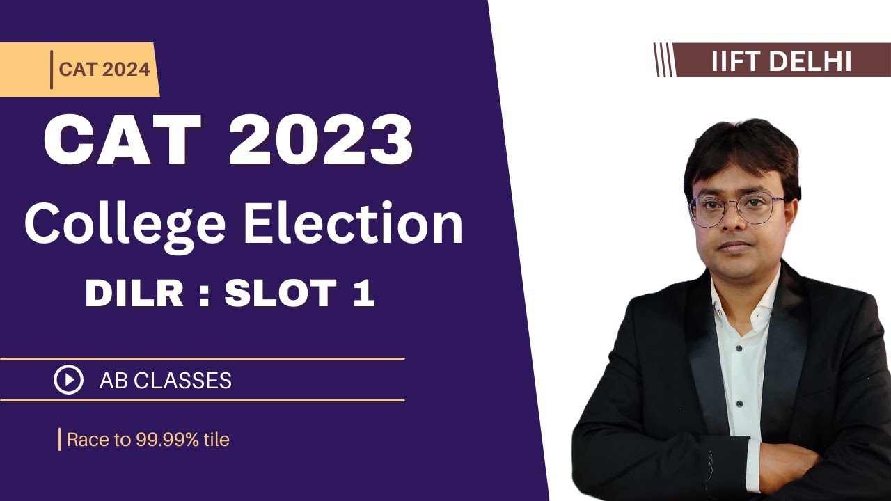 CAT 2023 Slot1 DILR I CAT 2024 Prep I College Election | Actual Cat ...