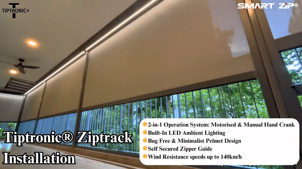 Zip Track Installation 𝐓𝐢𝐩𝐭𝐫𝐨𝐧𝐢𝐜® 𝐙𝐢𝐩𝐭𝐫𝐚𝐜𝐤 𝐈𝐧𝐬𝐭𝐚𝐥𝐥𝐚𝐭𝐢𝐨𝐧 @ 𝐋𝐚 𝐅𝐢𝐞𝐬𝐭𝐚 𝐂𝐨𝐧𝐝𝐨! - YouTube