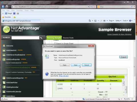 InfragisticsExcelEngine WebExcelExporter