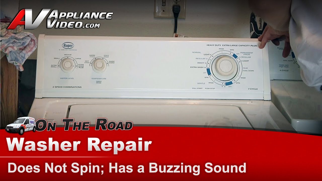 washer whirlpool spin roper spinning kenmore repair does sound noise buzzing