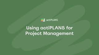 Managing Projects with actiPLANS