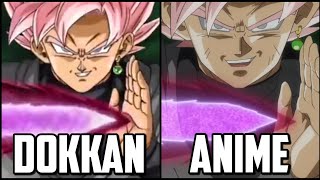 Dokkan Battle Vs. Anime Lr Super Saiyan Rose Goku Black