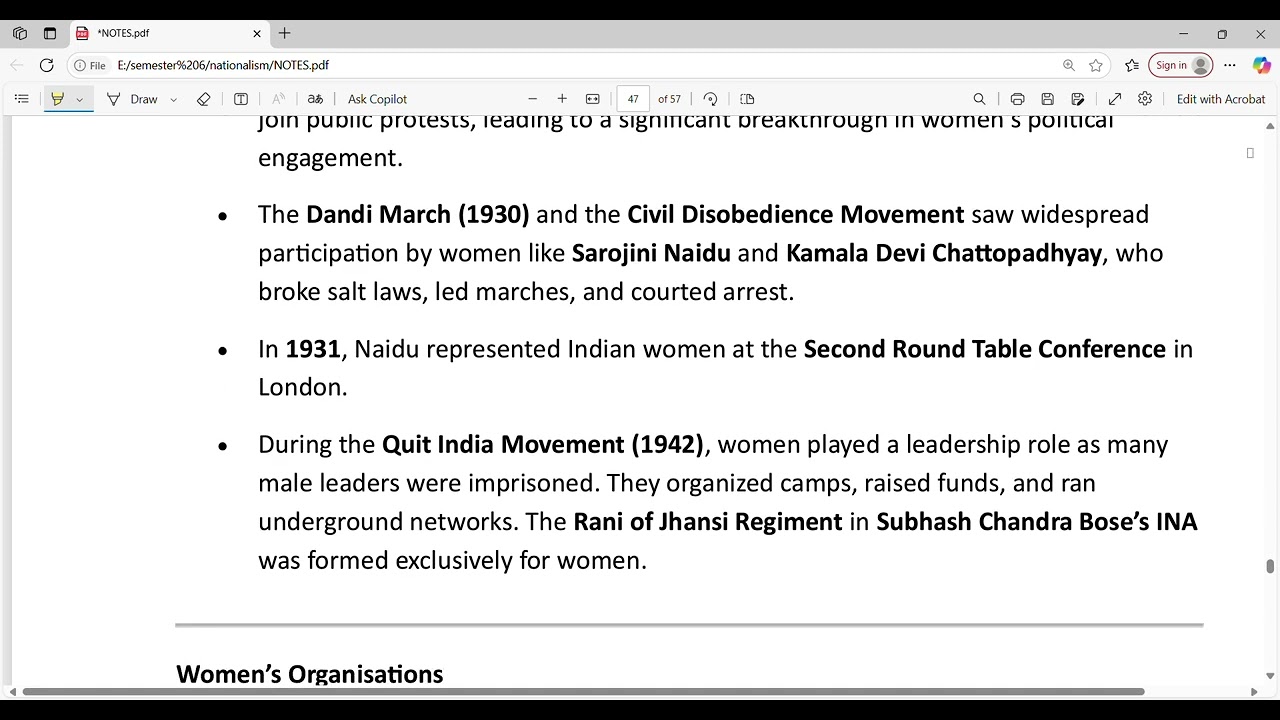 Social movements: Workers, Women, Anti-Caste movements (1/2) | Unit 4 | Nationalism In India | DU